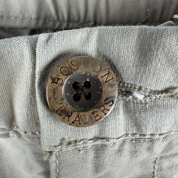 BOSTON TRADES SHORTS MEN'S ,EDIUM BEIGE KHAKI CARGO DRAWSTRING BEACH RELAXED - Picture 4 of 16